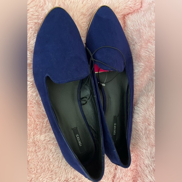 Forever 21 Women’s Blue Suede Loafers - Picture 6 of 8